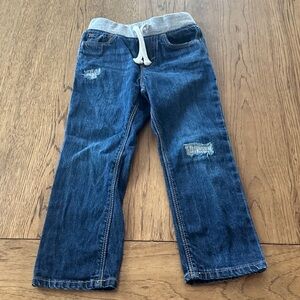 Old Navy Dark Blue Kids Jeans with Gray Waistband